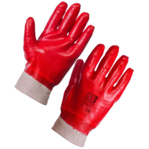 l001643 glove pvc dipped red